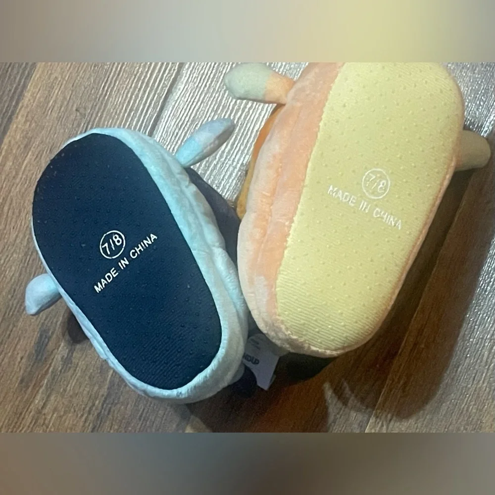 Bluey‎ Bingo Plush Slippers Toddler Boys 7/8 Soft House Shoes NWT